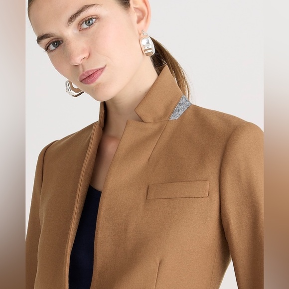 SOLD⭐️BNWOT Trendy JCREW Regent luxury wool equestrian boho blazer w countryvibe - Picture 2 of 15